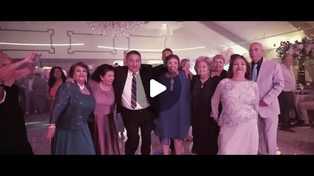 Family dancing at a quinceañera