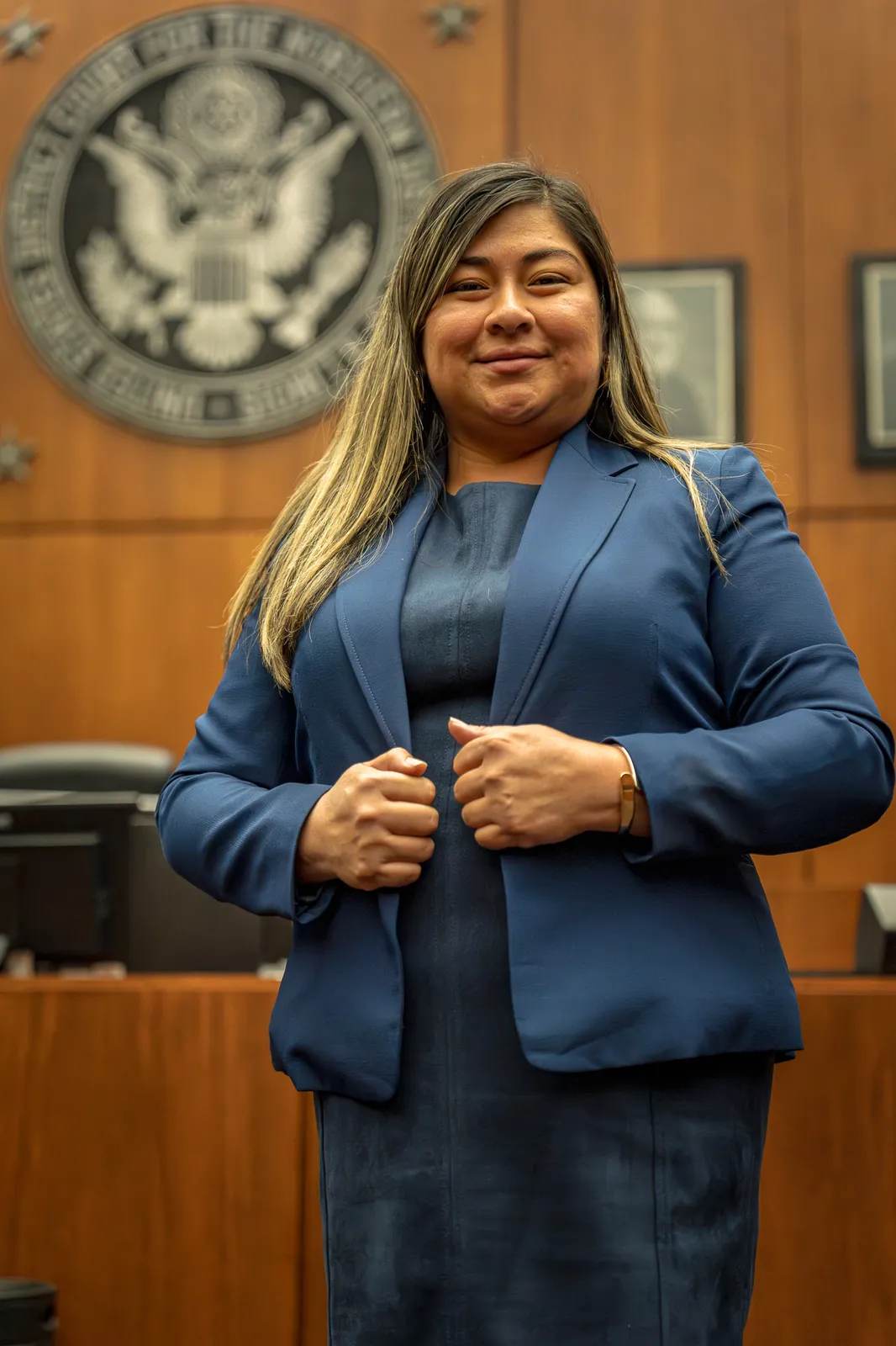 Professional portrait in a courtroom