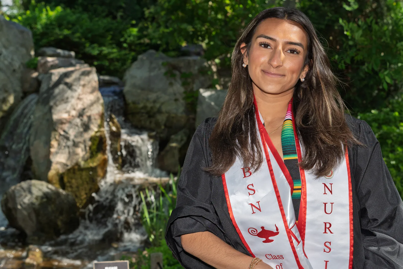 Graduate in a Japanese garden