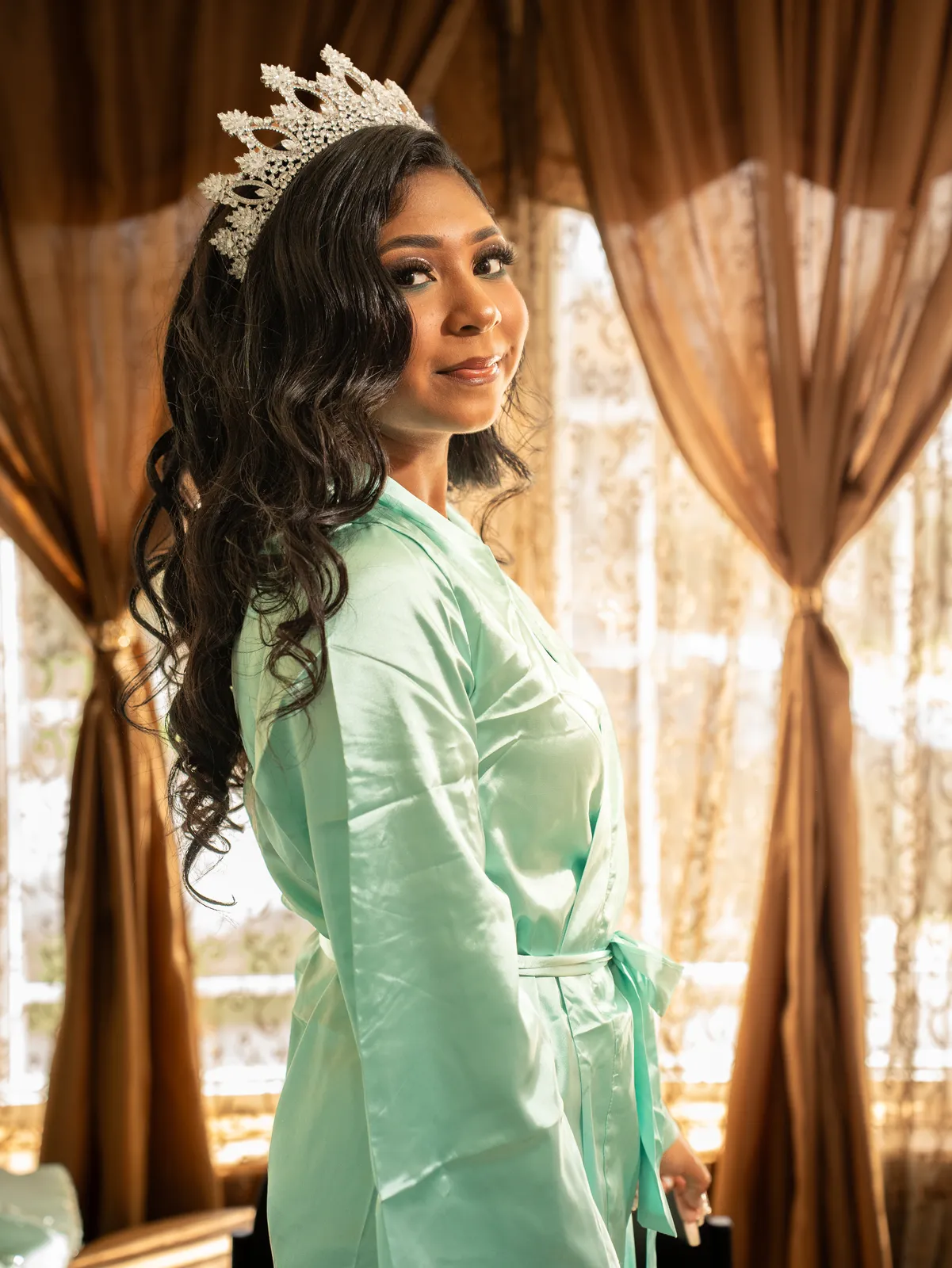 Quinceañera before the dress