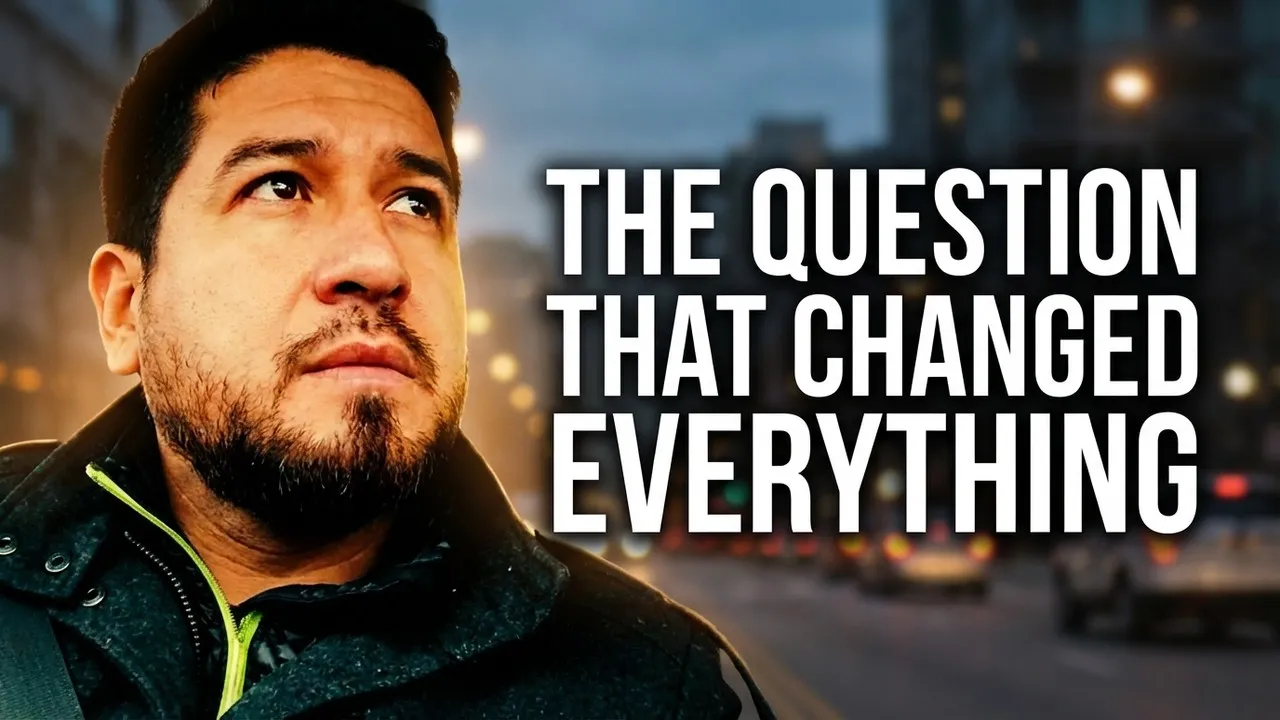 Carlos Medina on a Chicago street at dusk